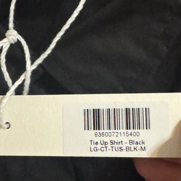 DEIJI STUDIOS Tie Up Shirt in Black Size M NWT - Picture 7 of 9